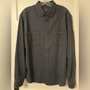 UNTUCKit Flannel Hemsworth Men's Button Down Shirt XL Charcoal